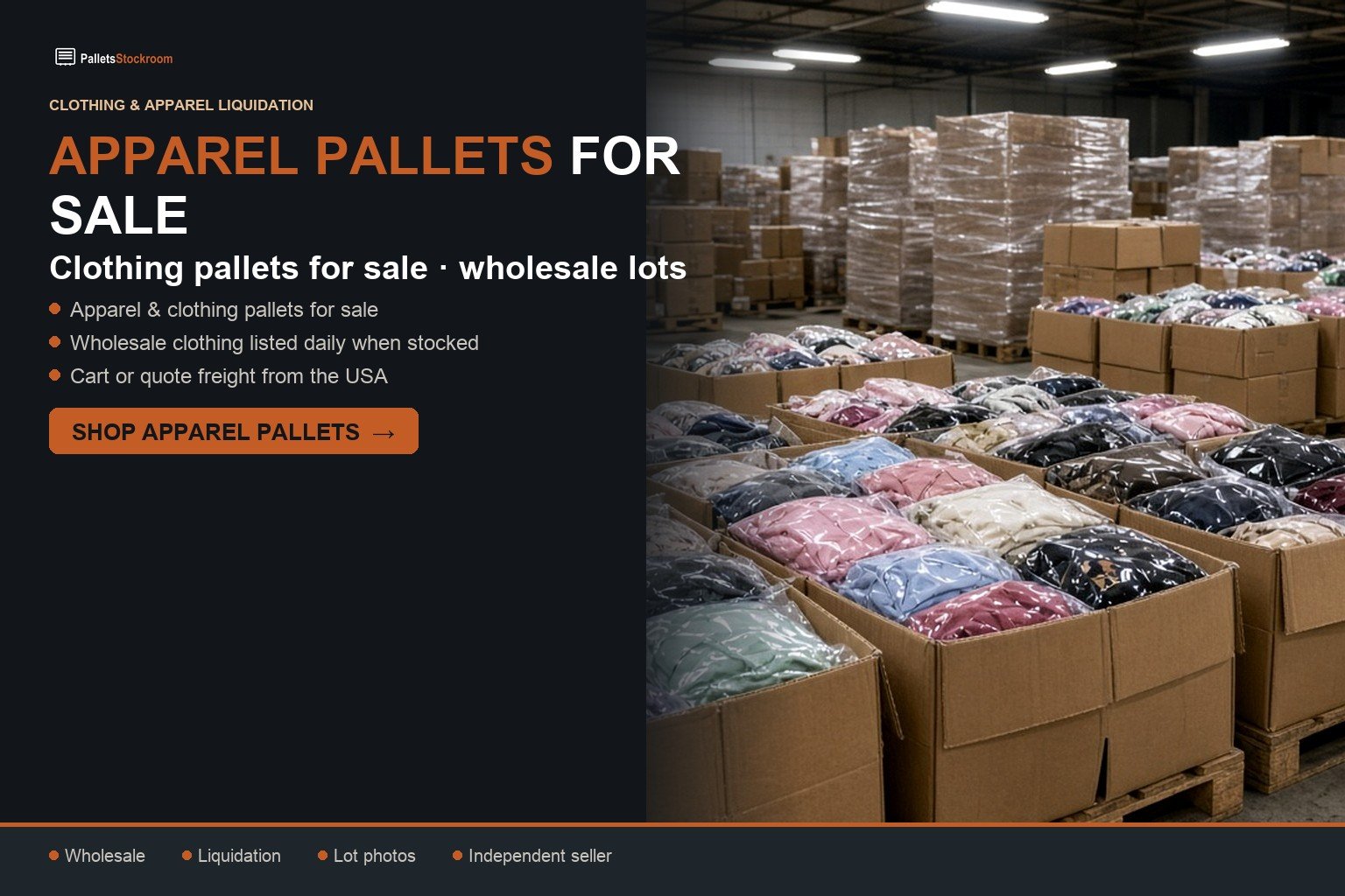 Apparel pallets for sale — wholesale clothing and liquidation apparel flyer