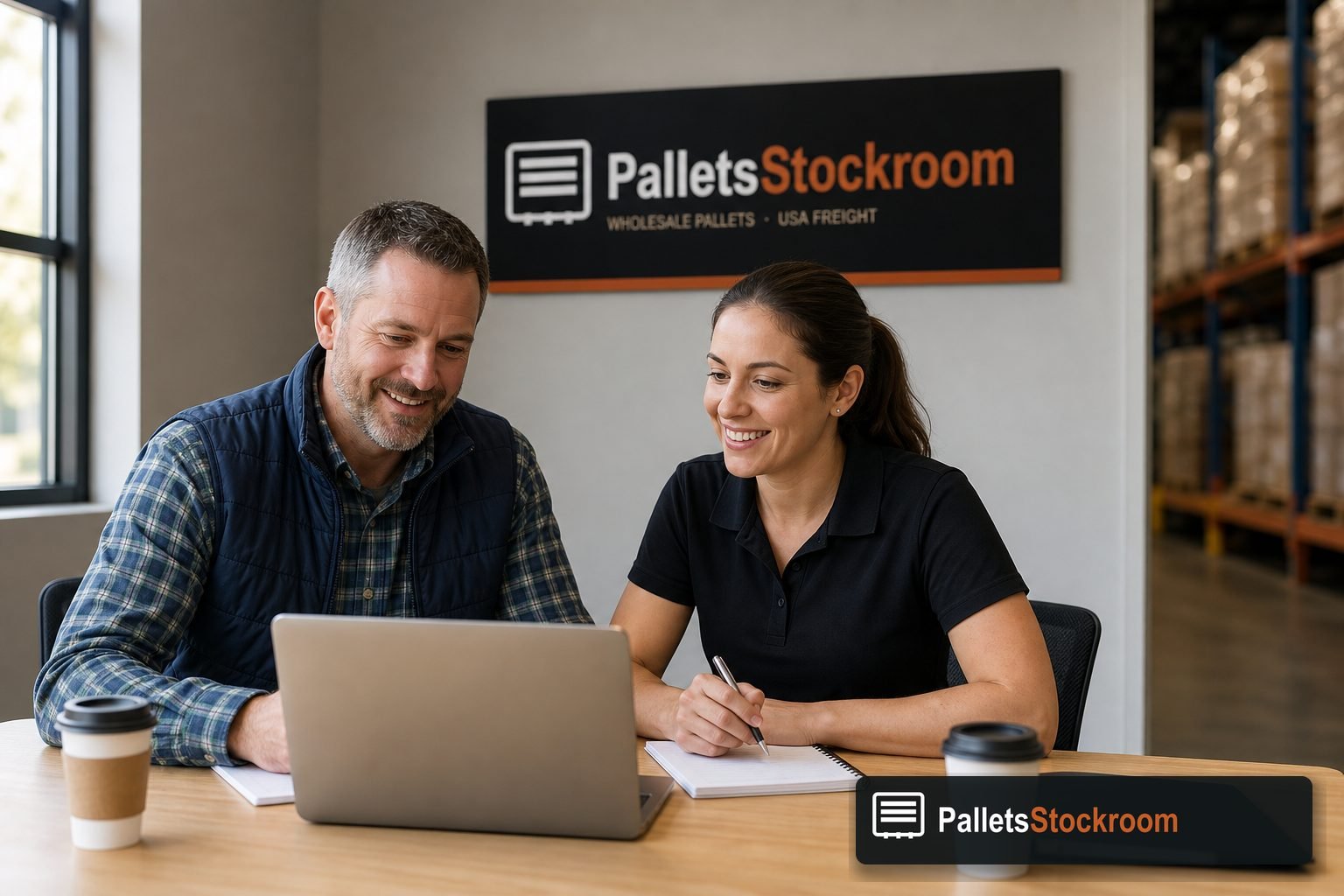 Buyer and associate reviewing a quote