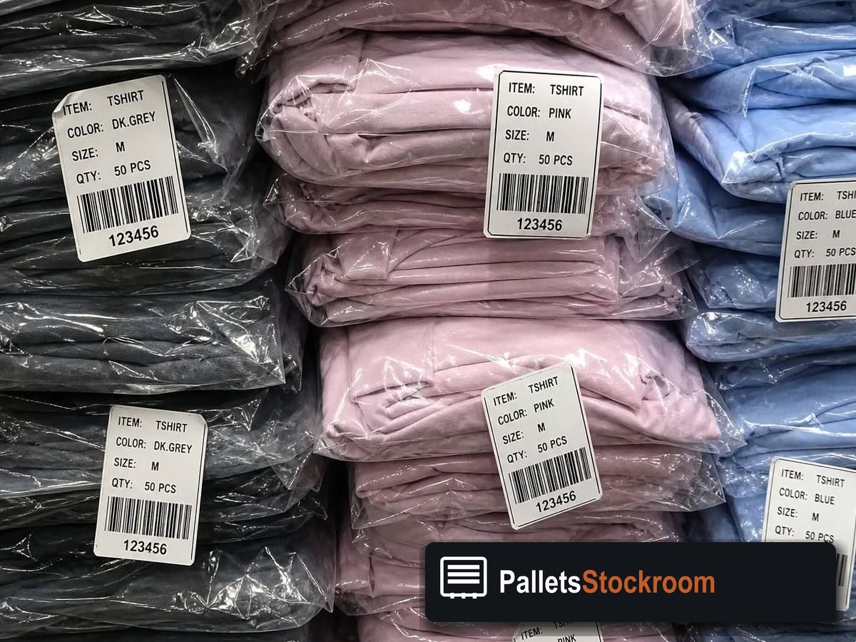 Adidas Clothing Pallets — Pallet inventory close-up