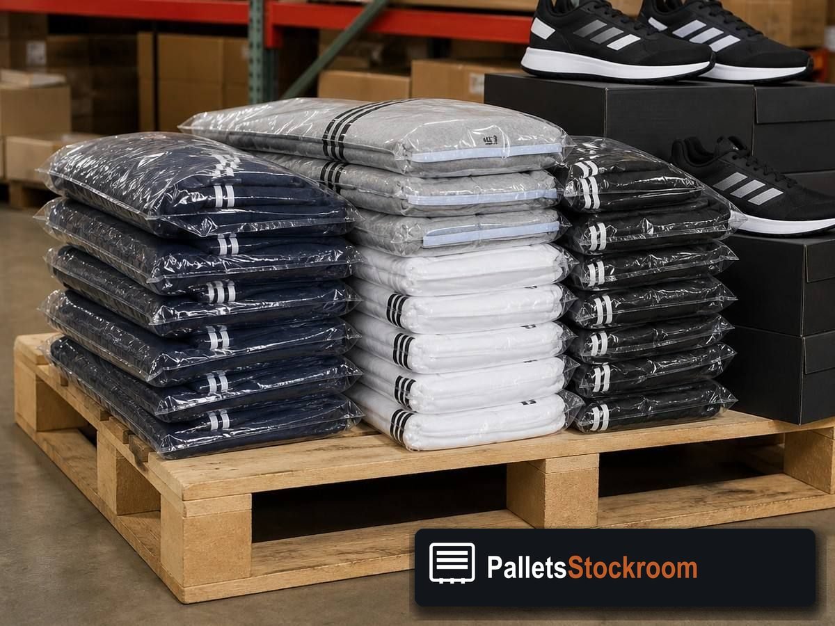 Adidas Clothing Pallets — Warehouse / shipping context