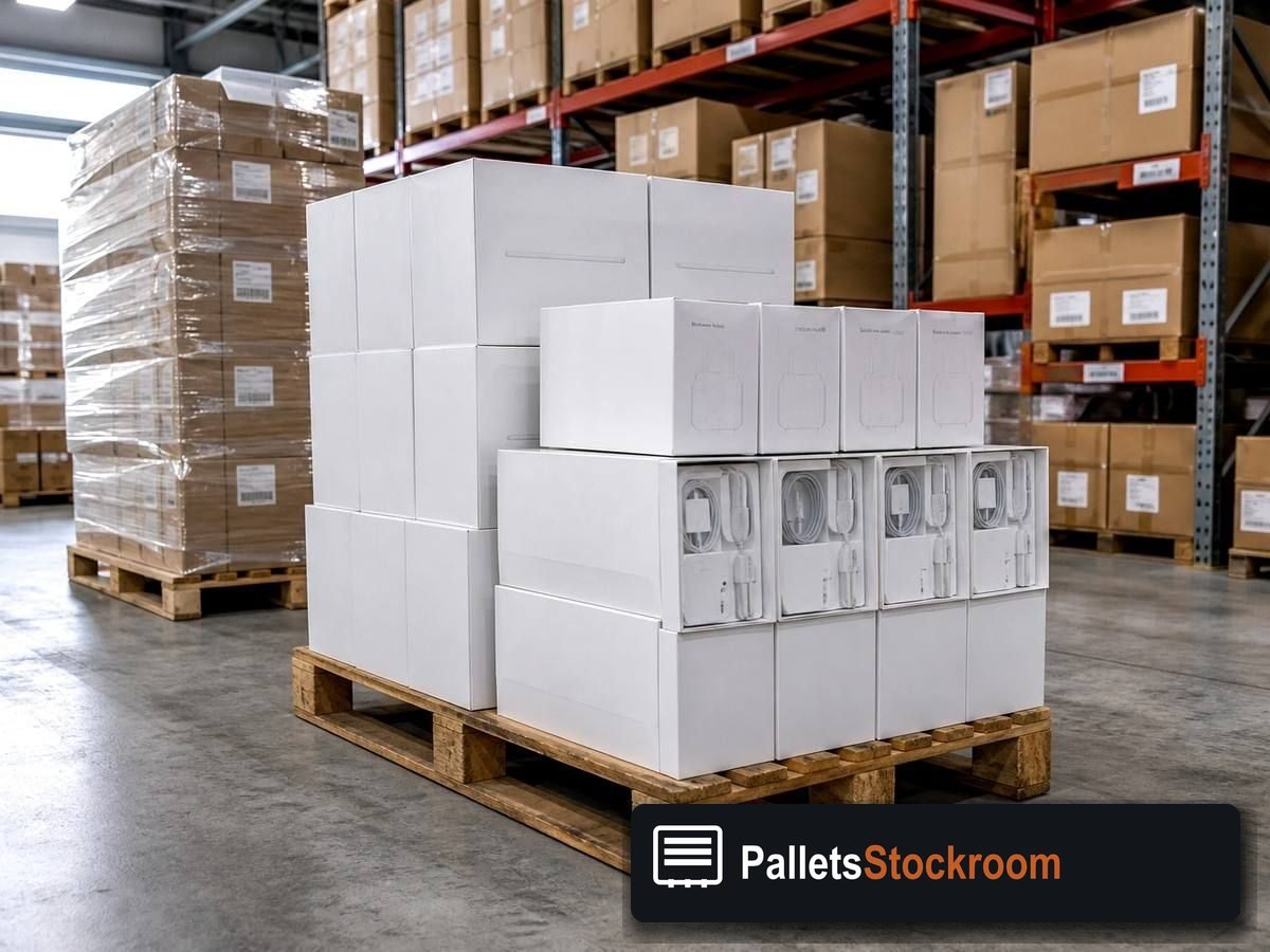 Apple Electronics Pallets — Warehouse / shipping context