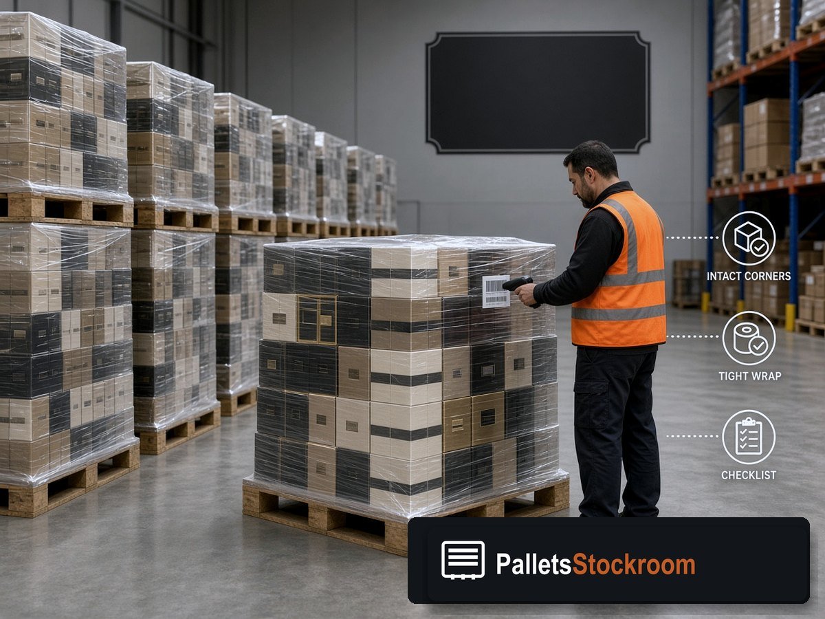Armani Perfume Pallets — Aisle or dock staging for USA freight