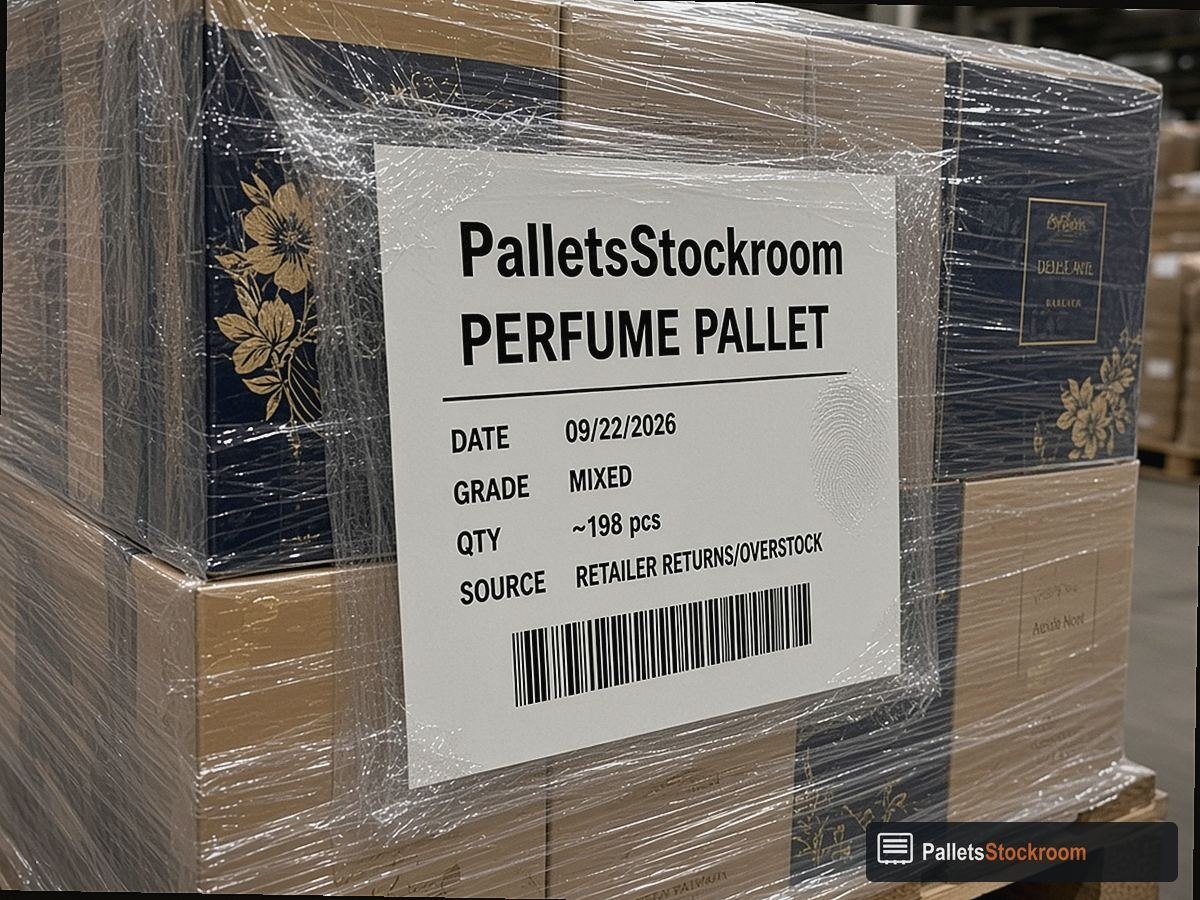 Body Mist Fragrance Pallets — Warehouse pallet packing context