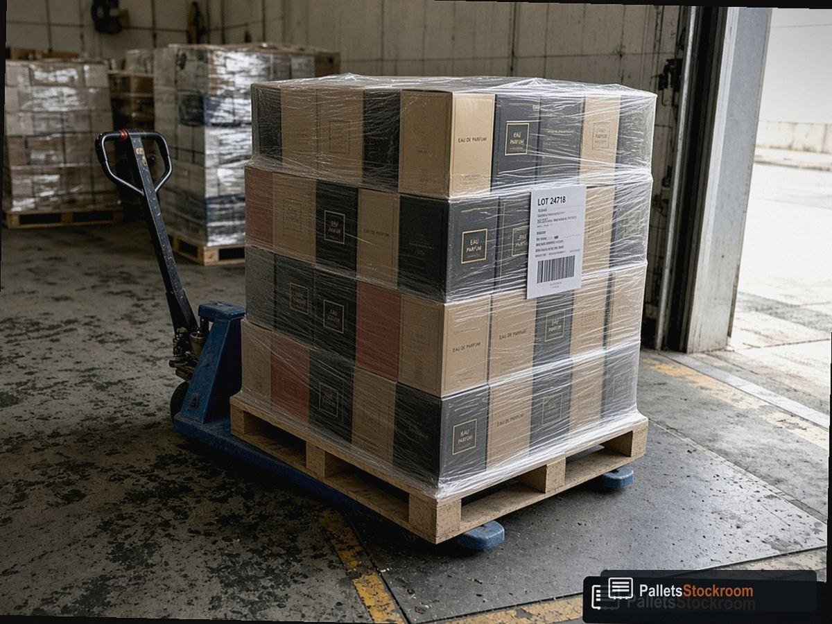 Body Mist Fragrance Pallets — Aisle or dock staging for USA freight