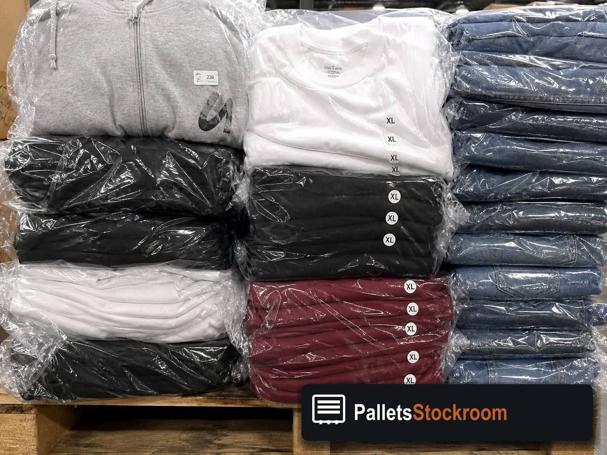 Carhartt Pallets — Pallet inventory close-up