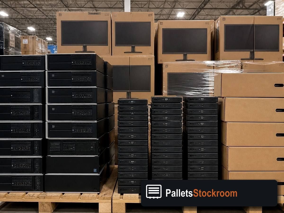 Computer Pallets — Pallet inventory close-up