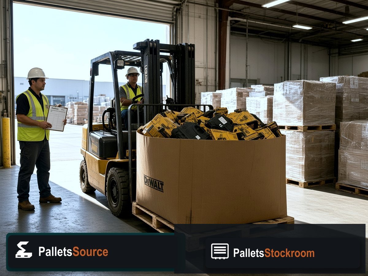Contractor Tool Liquidation Pallets — Warehouse pallet / packing context