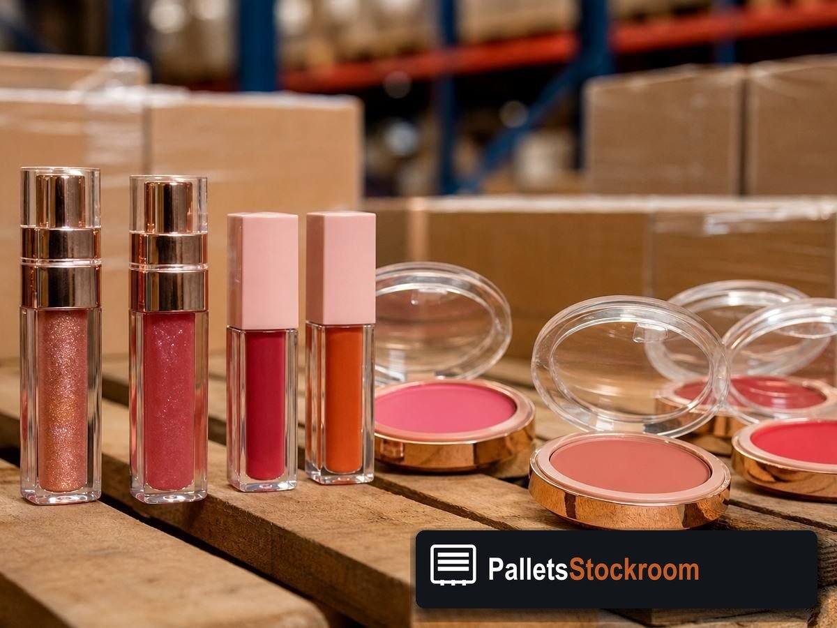 Cosmetics Pallets — Pallet inventory close-up