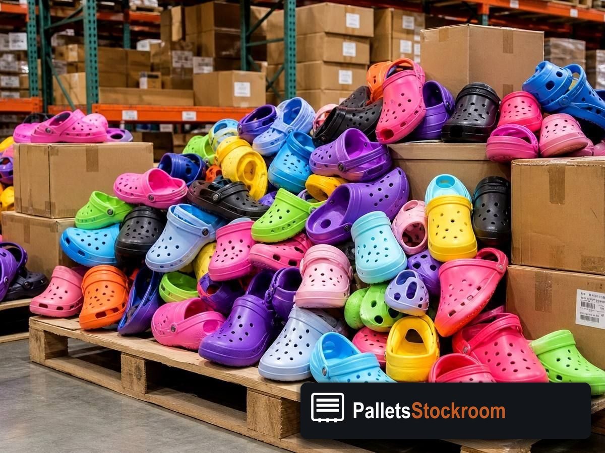 Crocs Pallets — Pallet inventory close-up