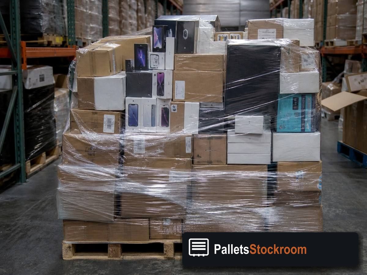 Customer Return Electronics Pallets — Full pallet view