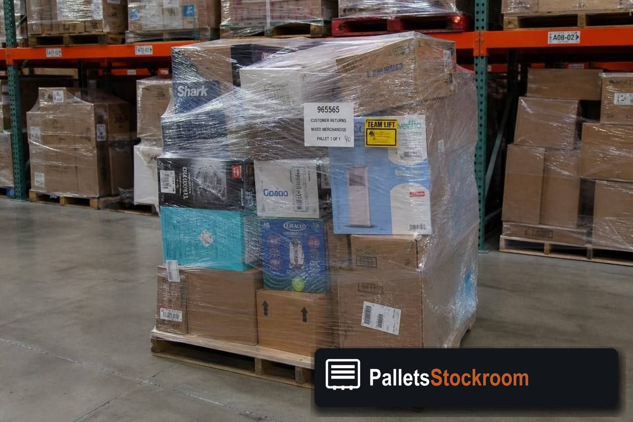 Customer Return Merchandise Pallets — Warehouse / shipping context