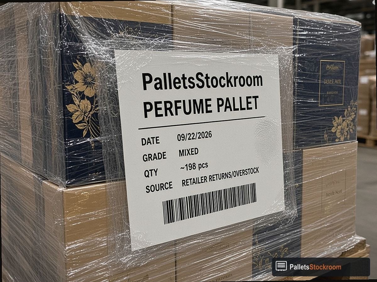 Designer Perfume Pallets — Warehouse pallet packing context