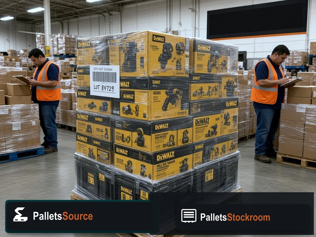 DeWalt Cordless Tool Pallets — Product detail — inventory close-up