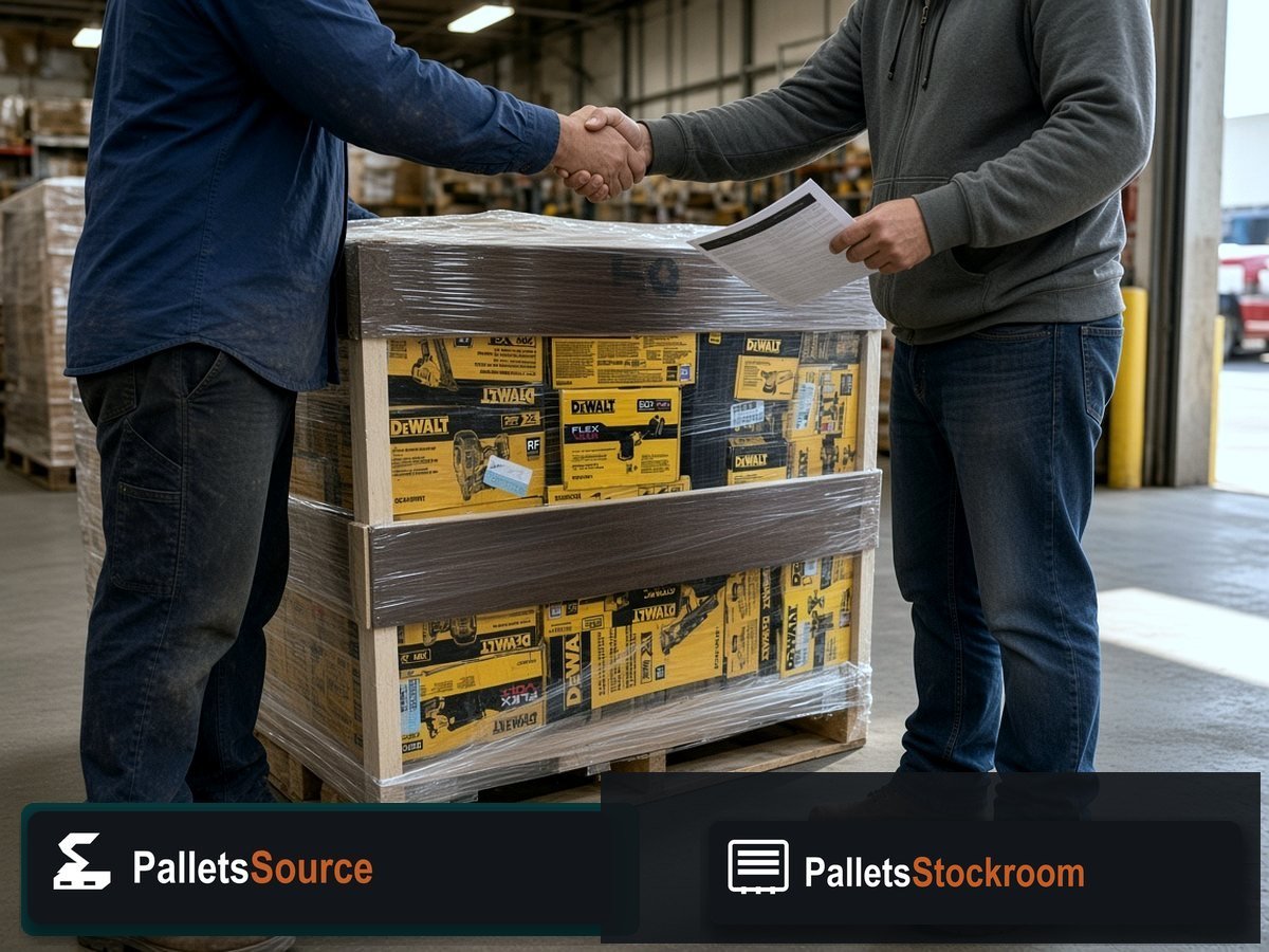 DeWalt Cordless Tool Pallets — Warehouse pallet / packing context