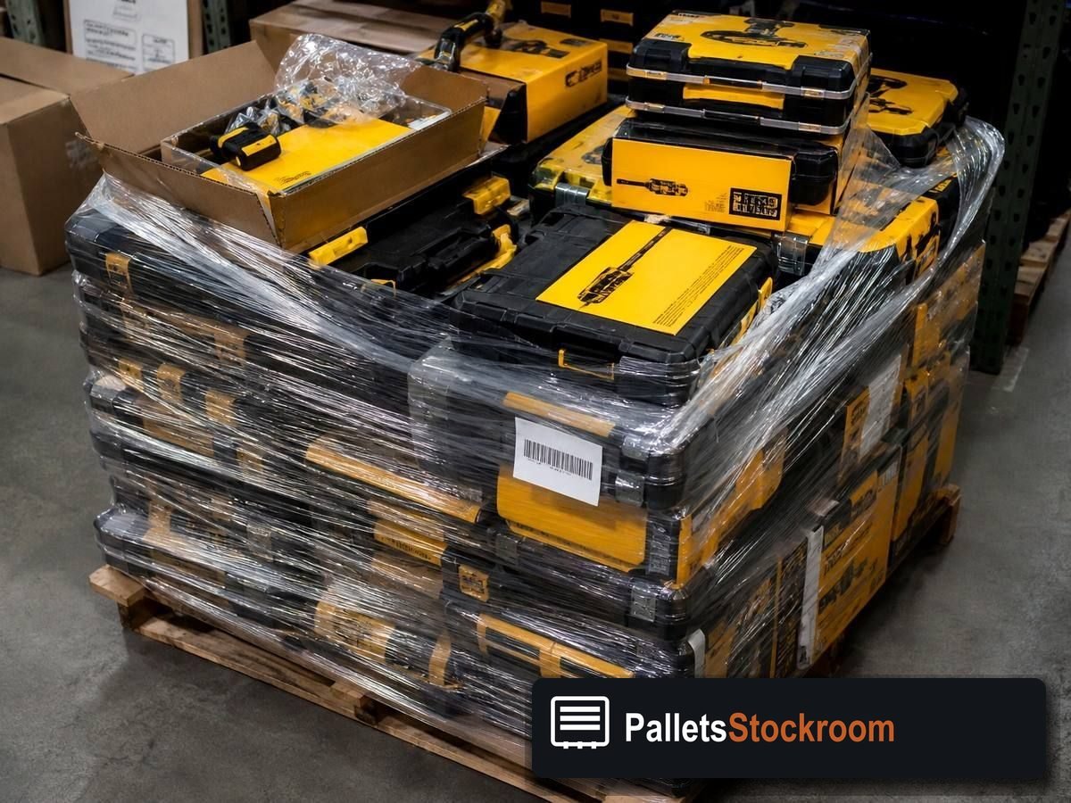 DeWalt Return Pallets — Full pallet view