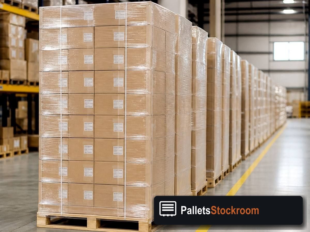 Electronics Liquidation Pallets — Pallet inventory close-up