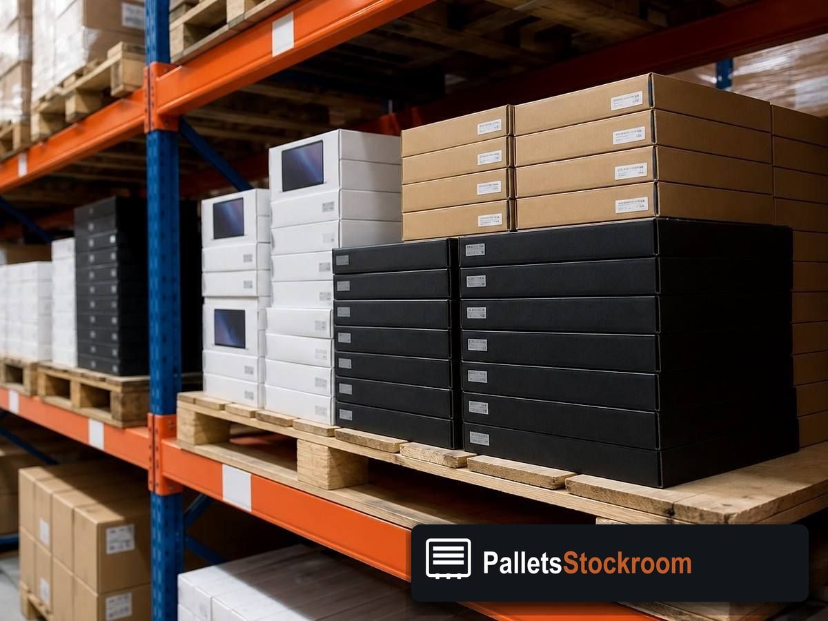 Electronics Pallets — Pallet inventory close-up