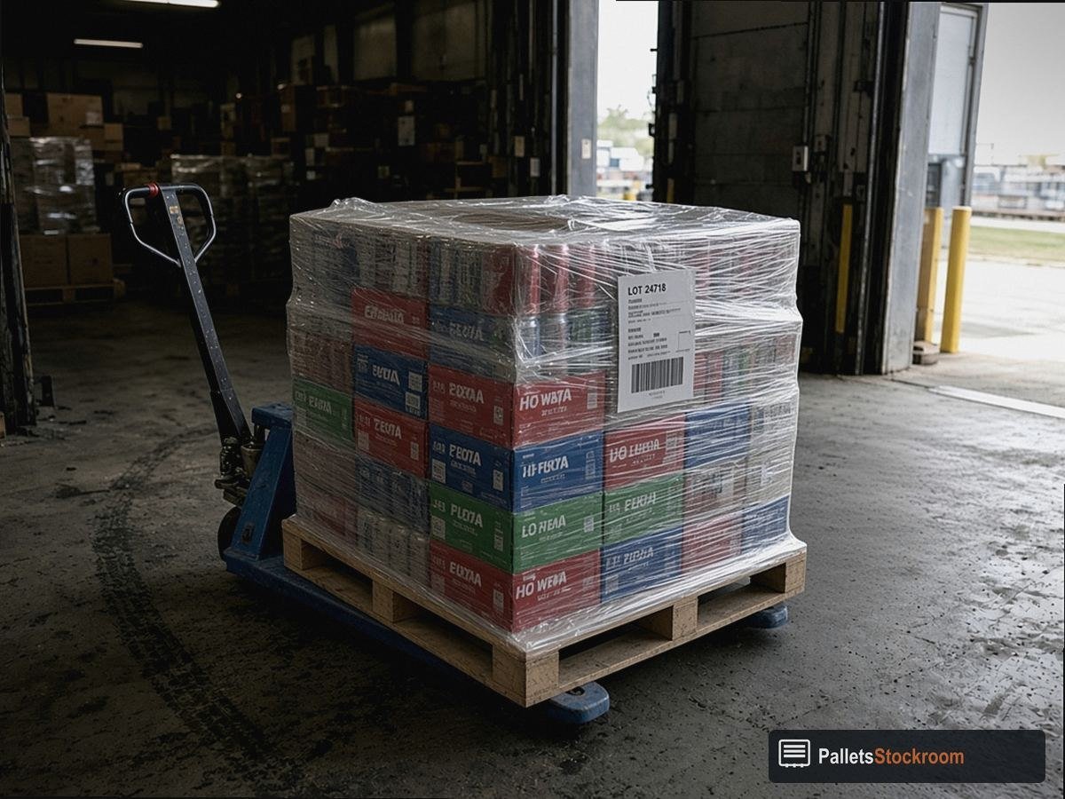 Energy Drink Pallets — Dock or aisle staging for freight