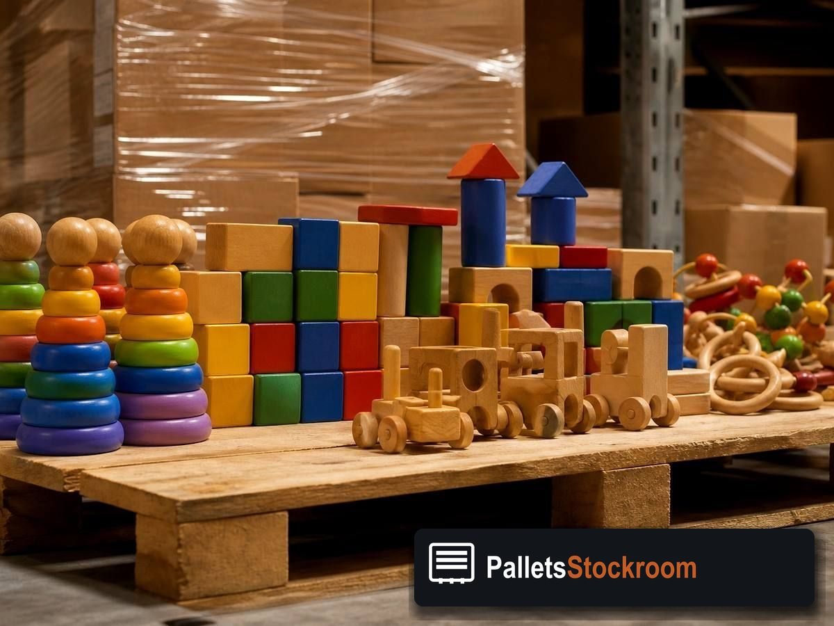 Fisher-Price Pallets — Warehouse / shipping context
