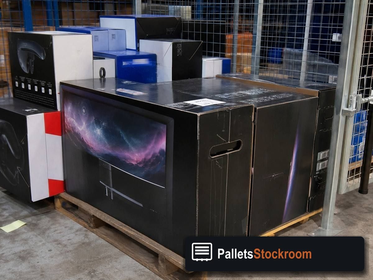 Gaming Electronics Pallets — Pallet inventory close-up