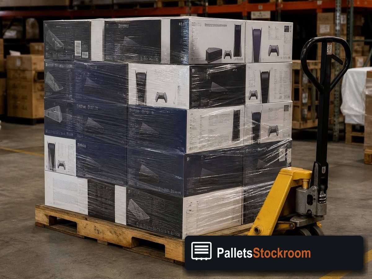 Gaming Electronics Pallets — Warehouse / shipping context