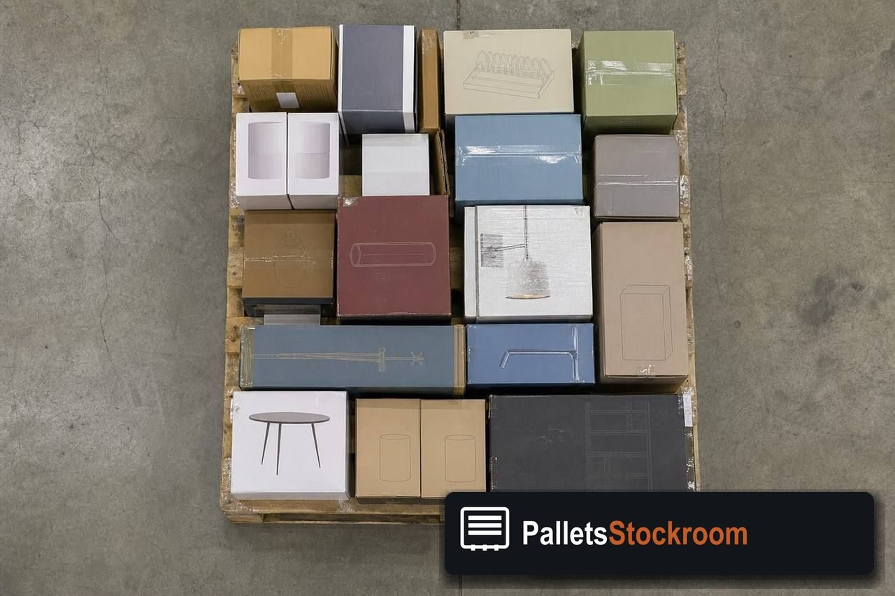General Merchandise Pallets — Pallet inventory close-up