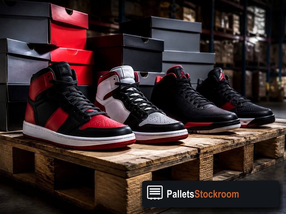 Jordan Shoe Pallets — Full pallet view