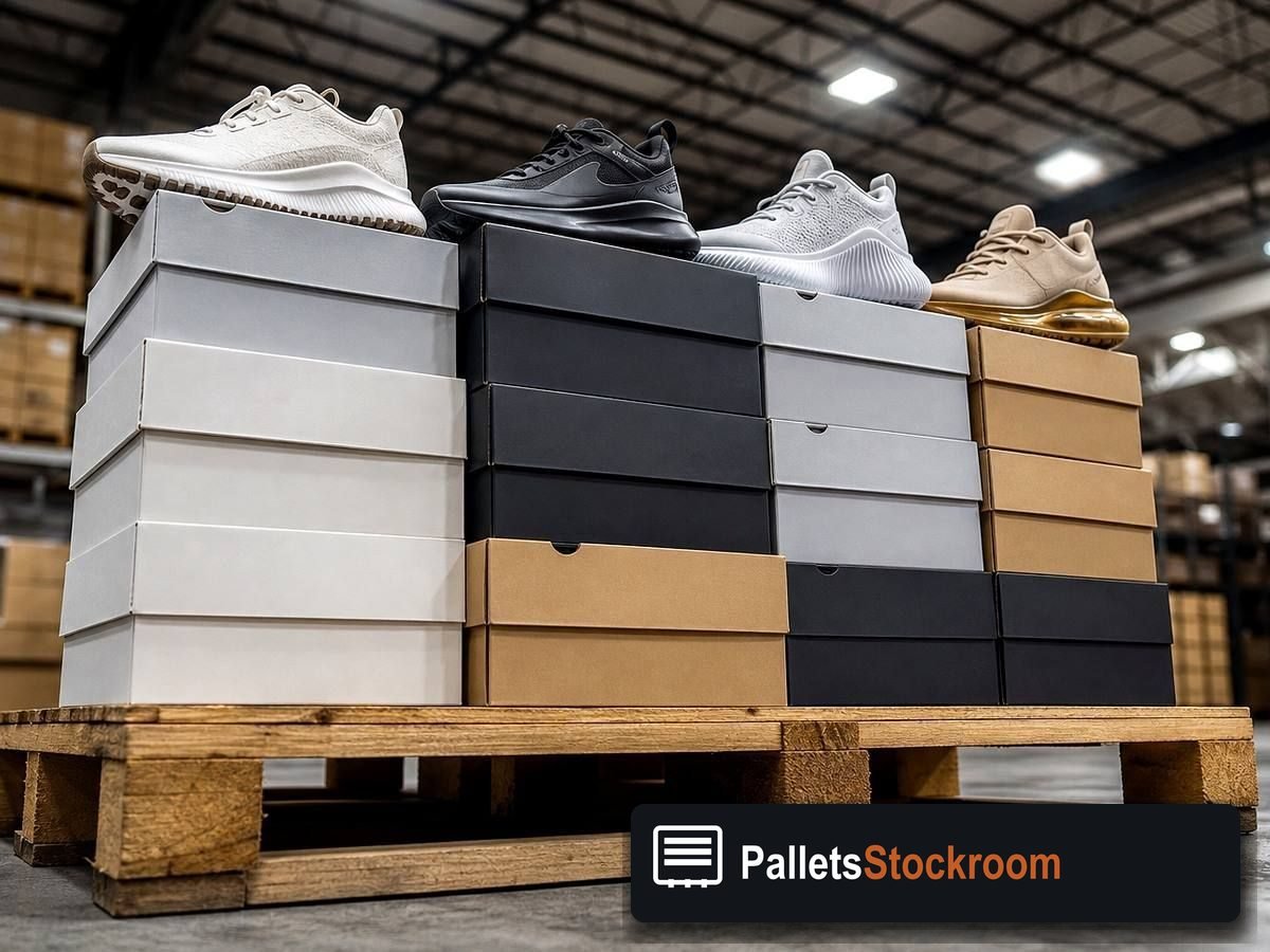 Jordan Shoe Pallets — Pallet inventory close-up