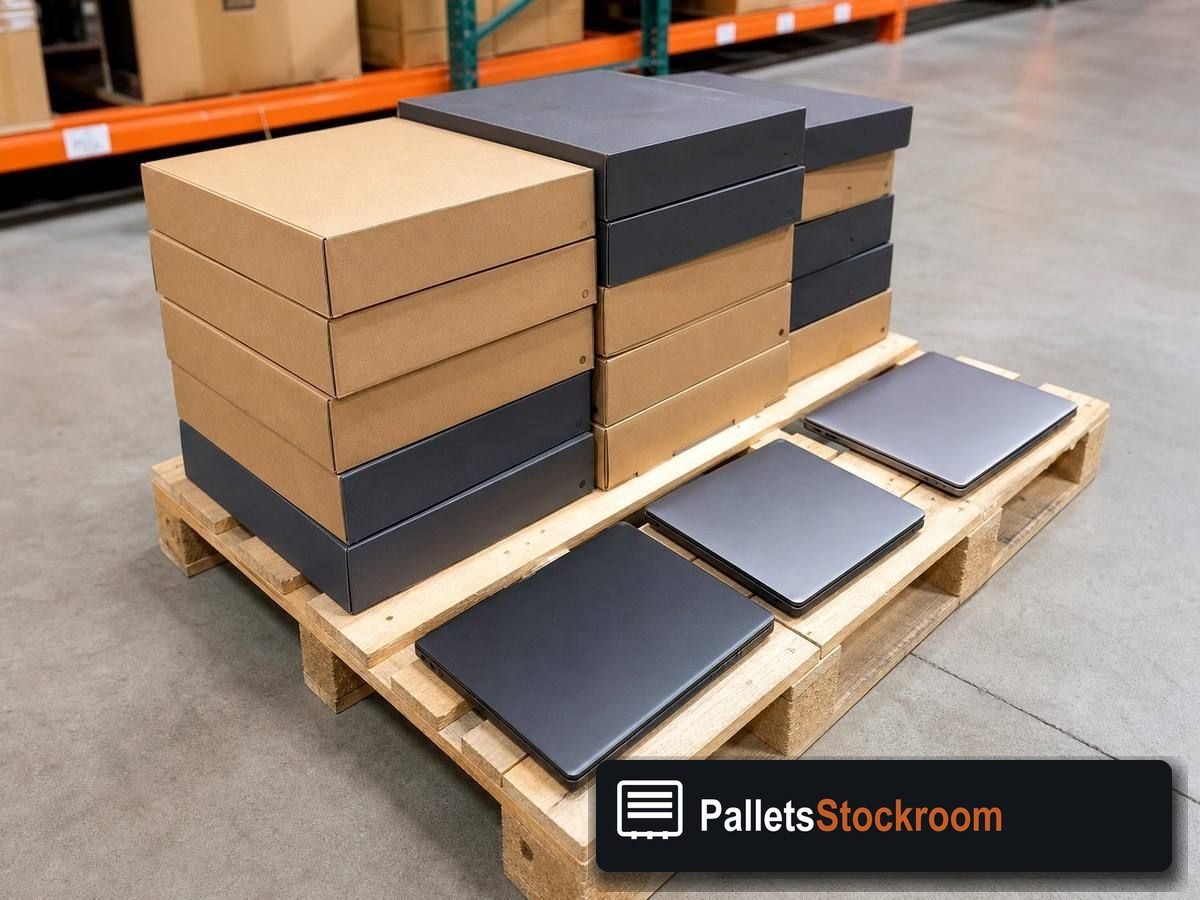 Laptop Pallets — Full pallet view