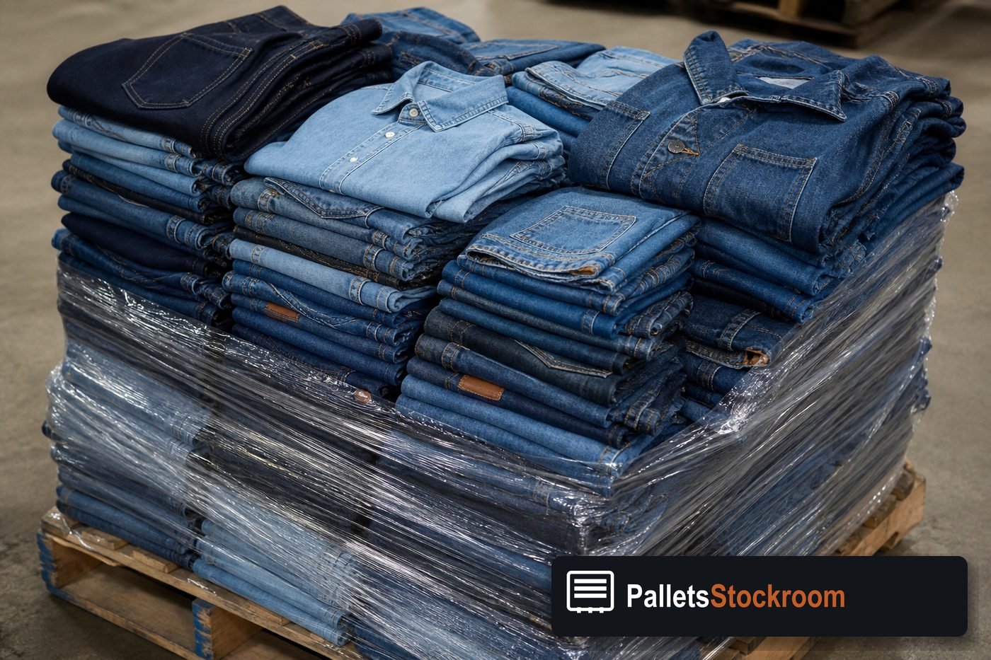 Levi's Pallets — Pallet inventory close-up