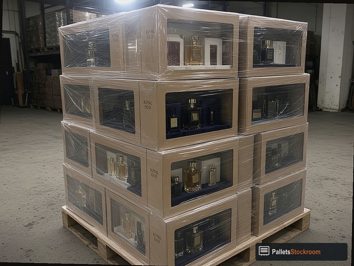 Luxury Perfume Liquidation Pallets — Gift-set and carton presentation