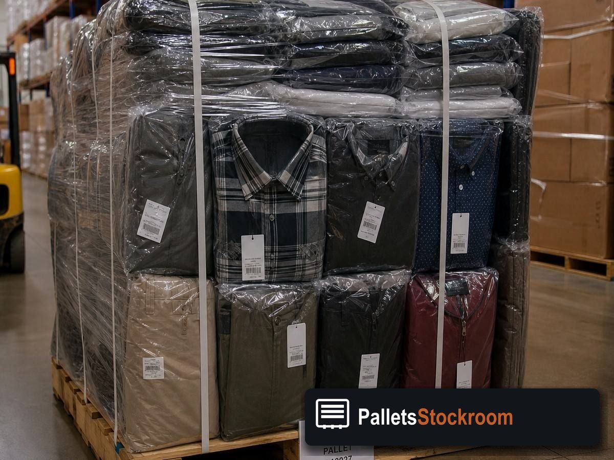 Men's Clothing Pallets — Second pallet angle