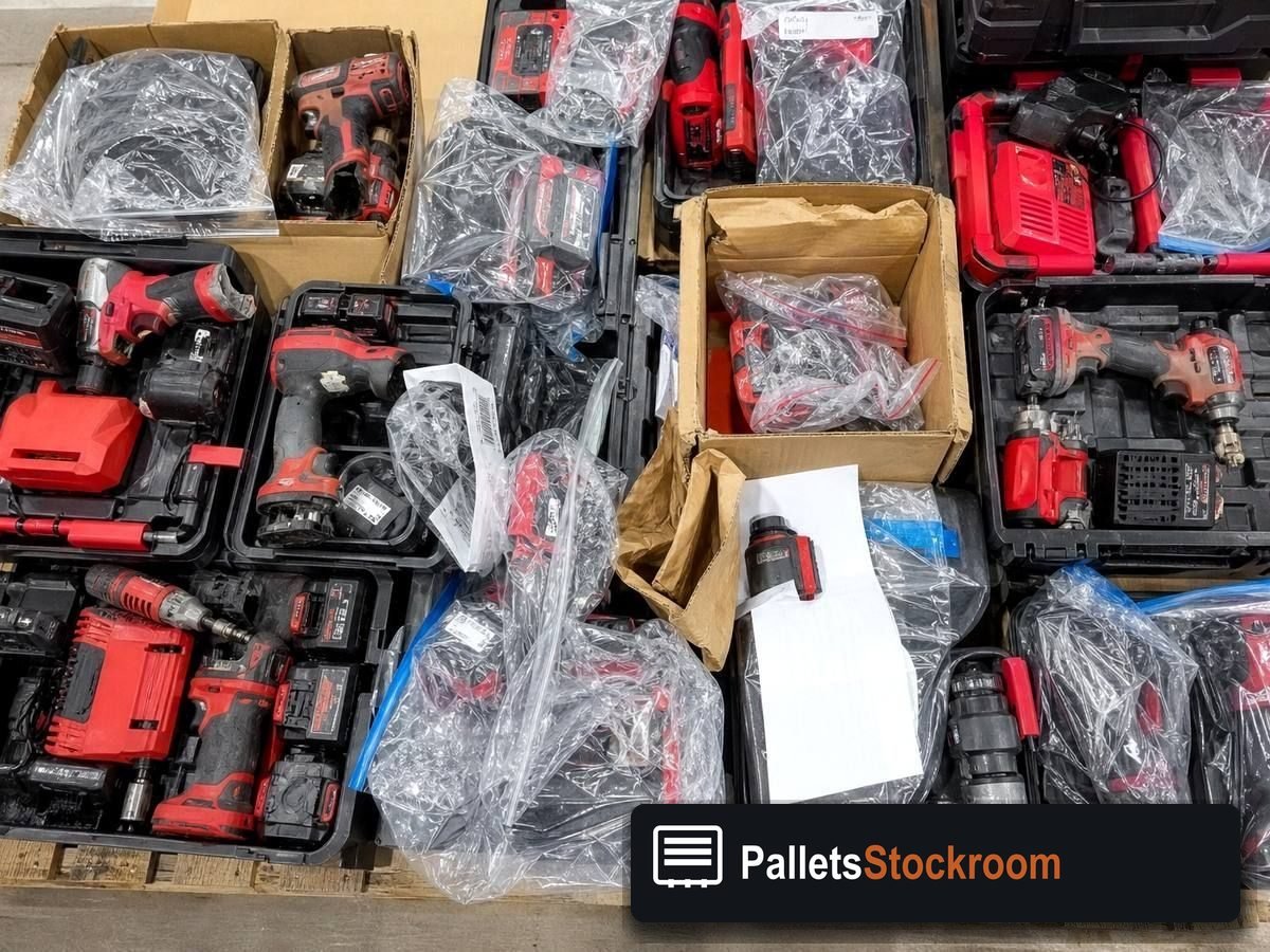 Milwaukee Return Pallets — Full pallet view