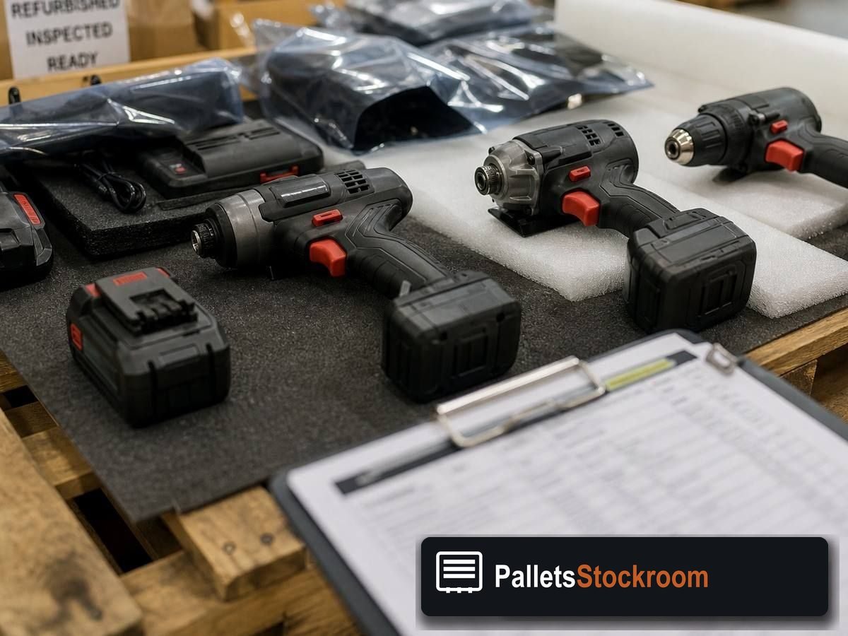 Milwaukee Return Pallets — Pallet inventory close-up