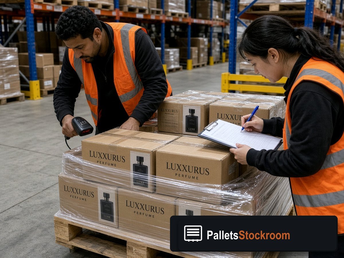 Mixed Designer Scent Pallets — Aisle or dock staging for USA freight