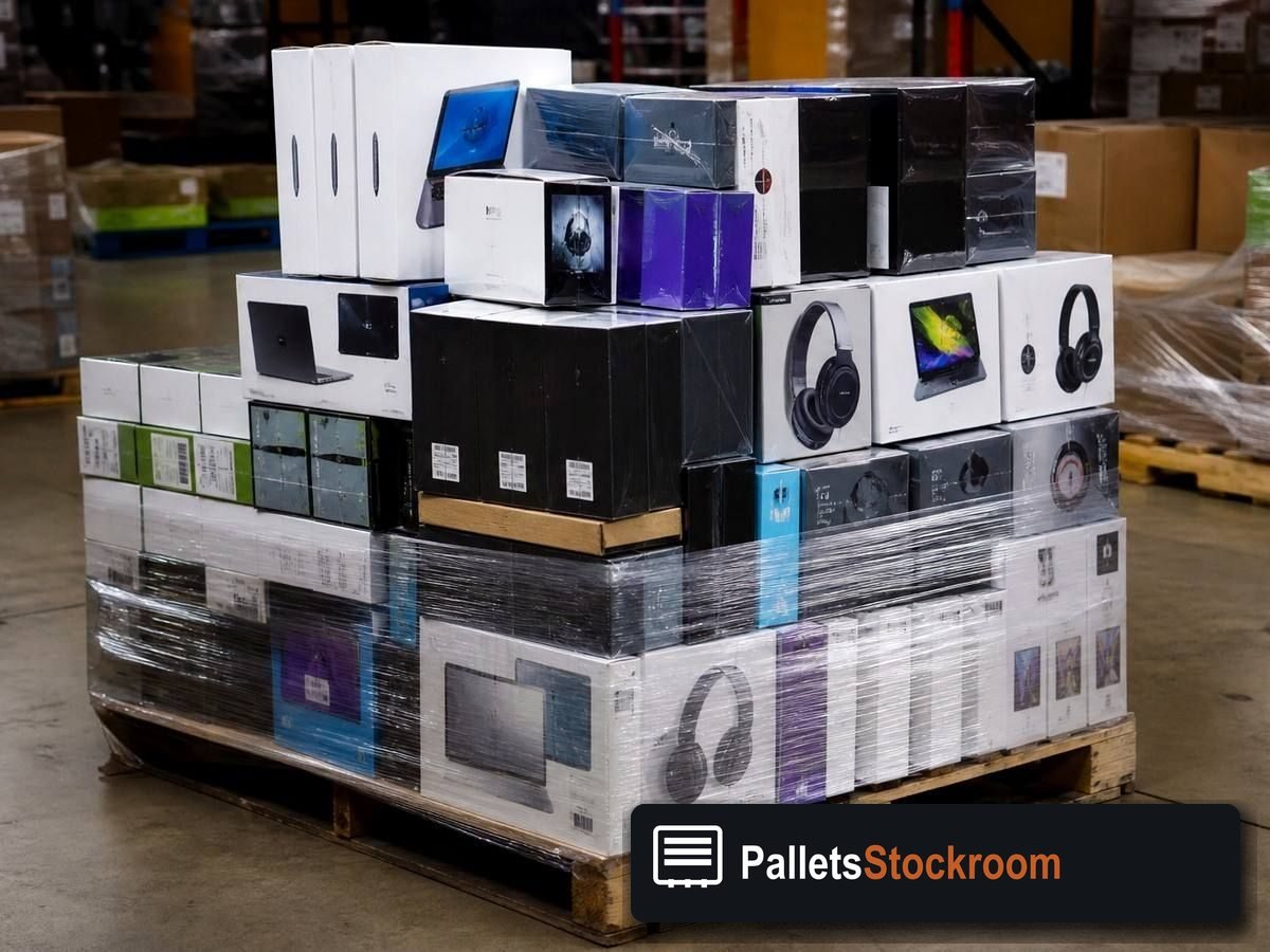 Mixed Electronics Pallets — Full pallet view