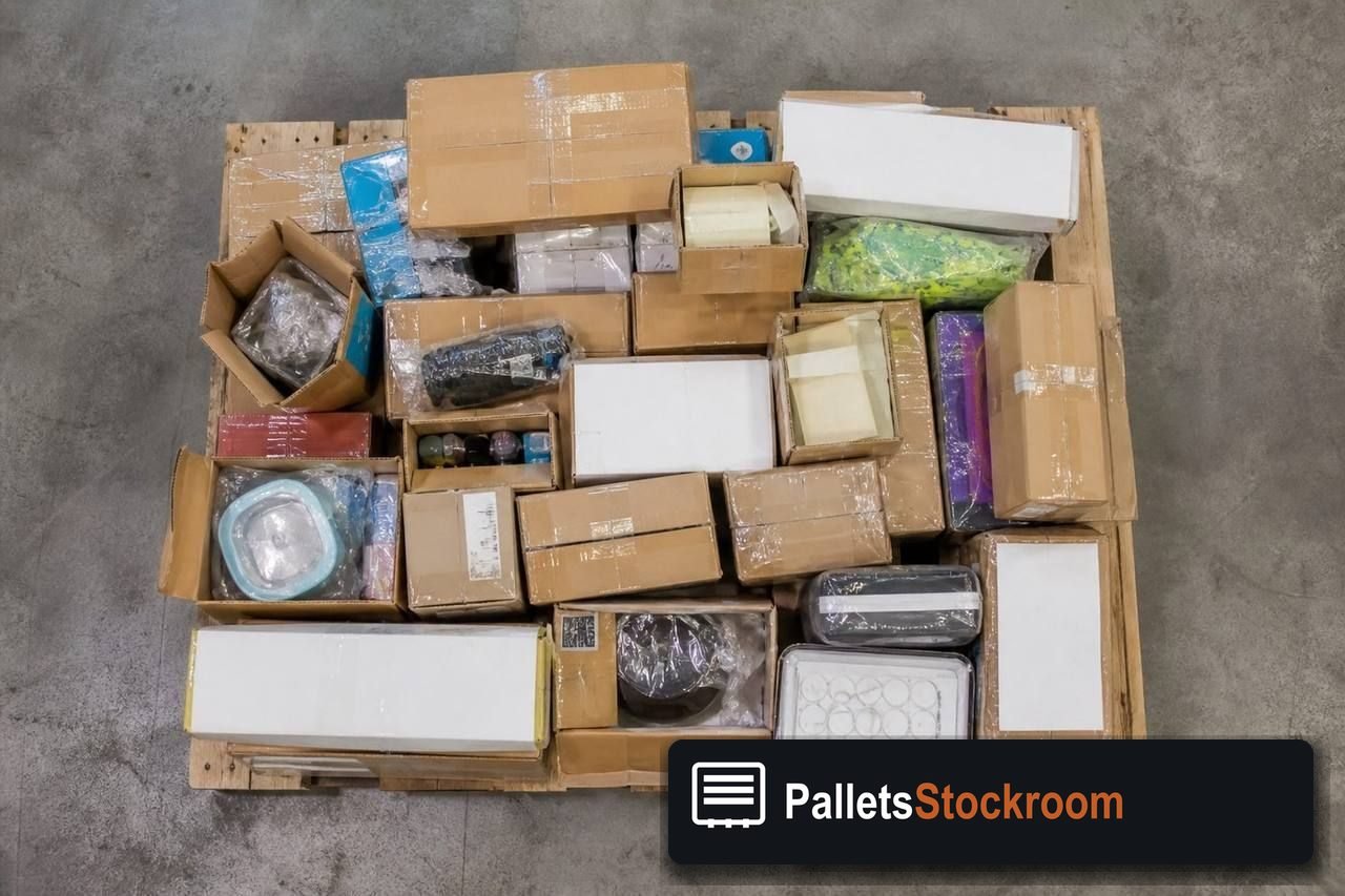 Mixed Merchandise Pallets — Pallet inventory close-up