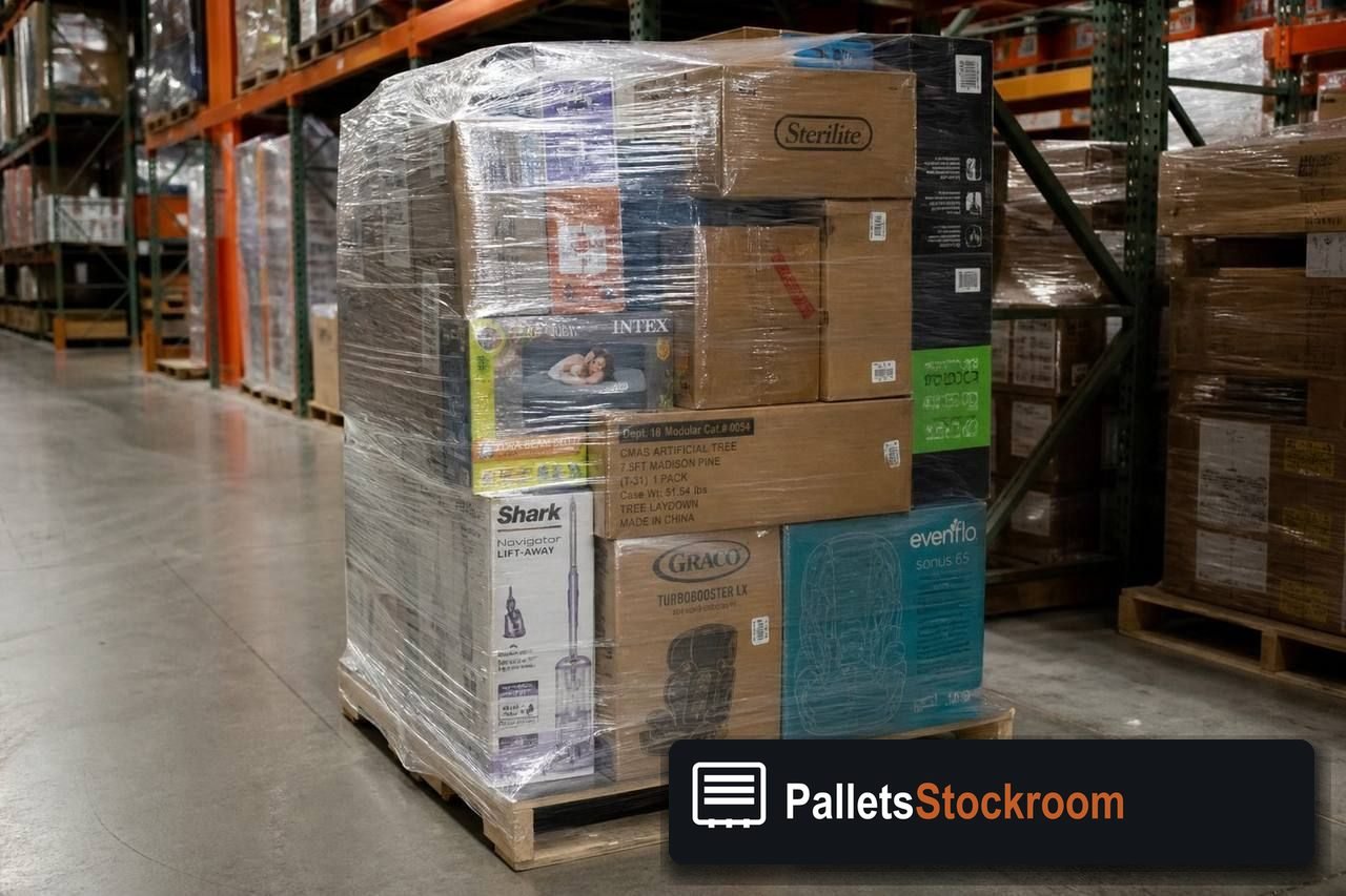 Mixed Merchandise Pallets — Warehouse / shipping context