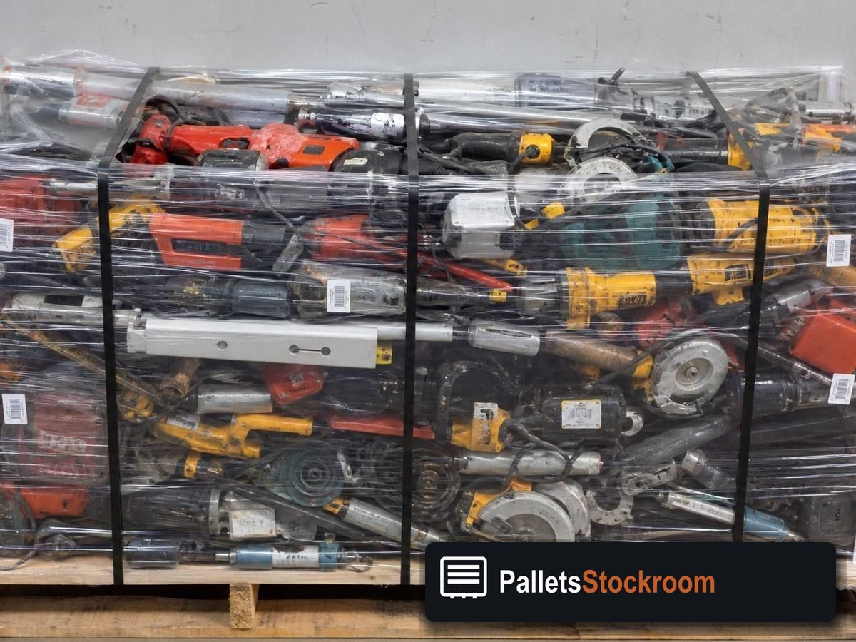 Mixed Tool Pallets — Pallet inventory close-up
