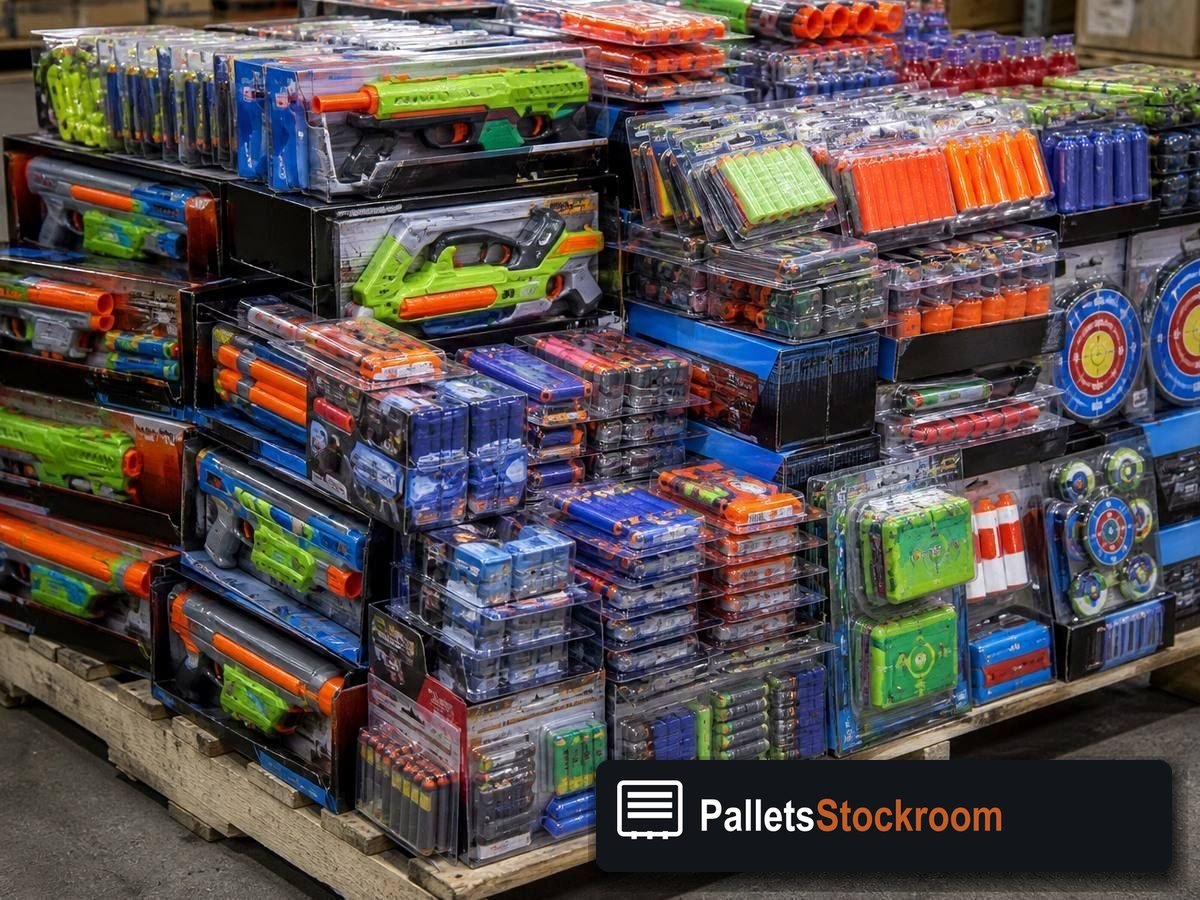 Nerf Pallets — Pallet inventory close-up
