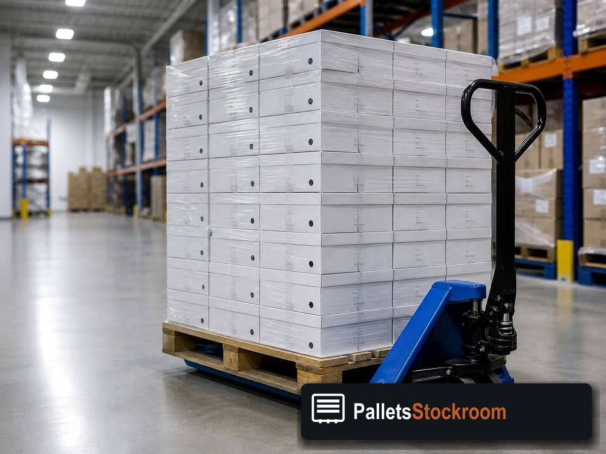 New Balance Shoe Pallets — Warehouse / shipping context