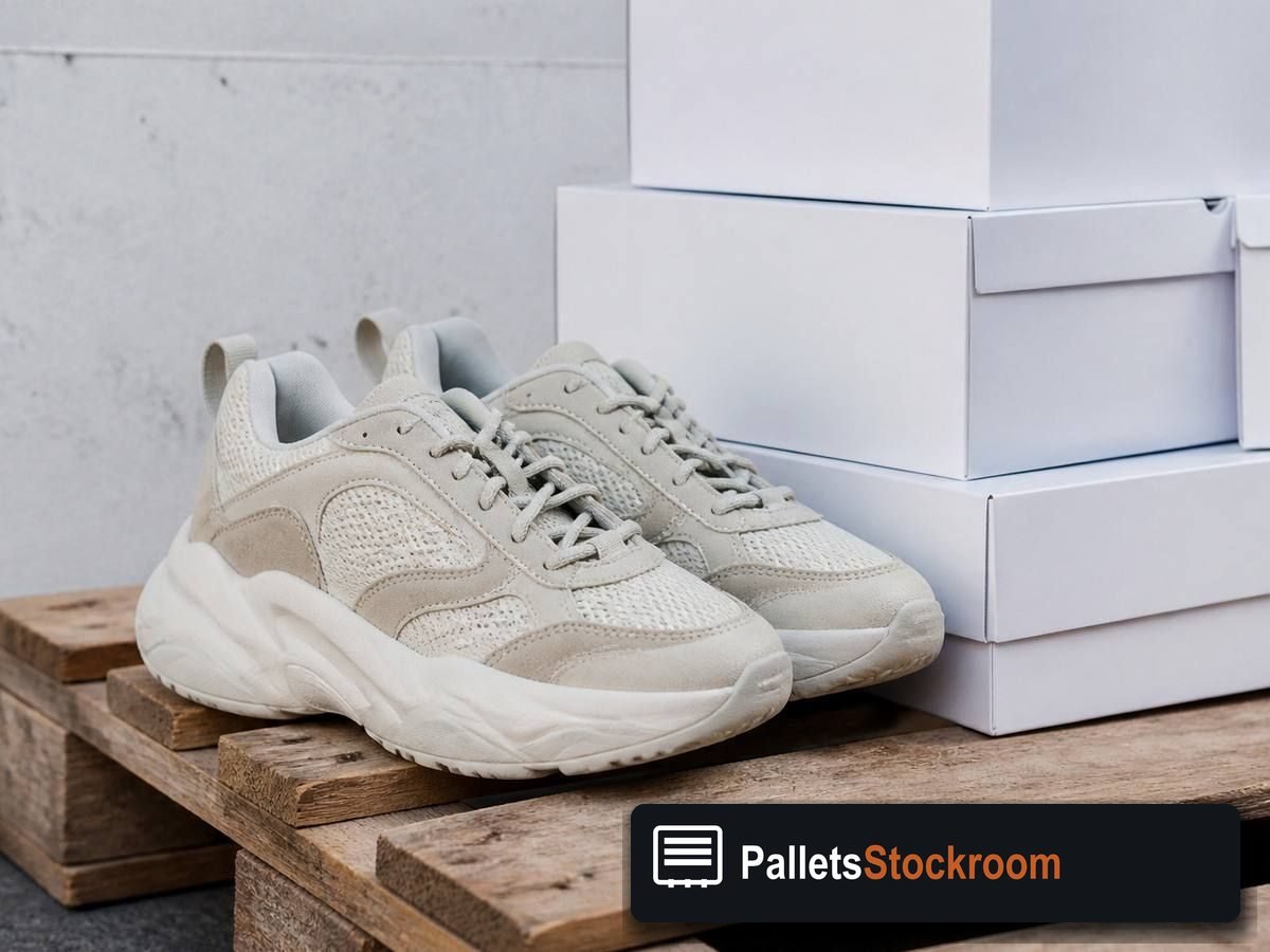 Nike Shoe Pallets — Pallet inventory close-up