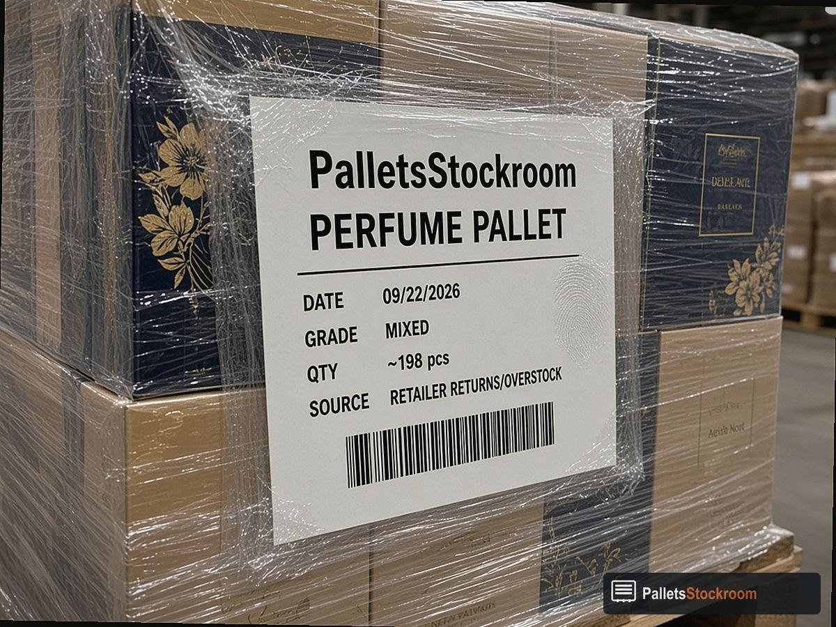 Perfume Gift Set Pallets — Warehouse pallet packing context