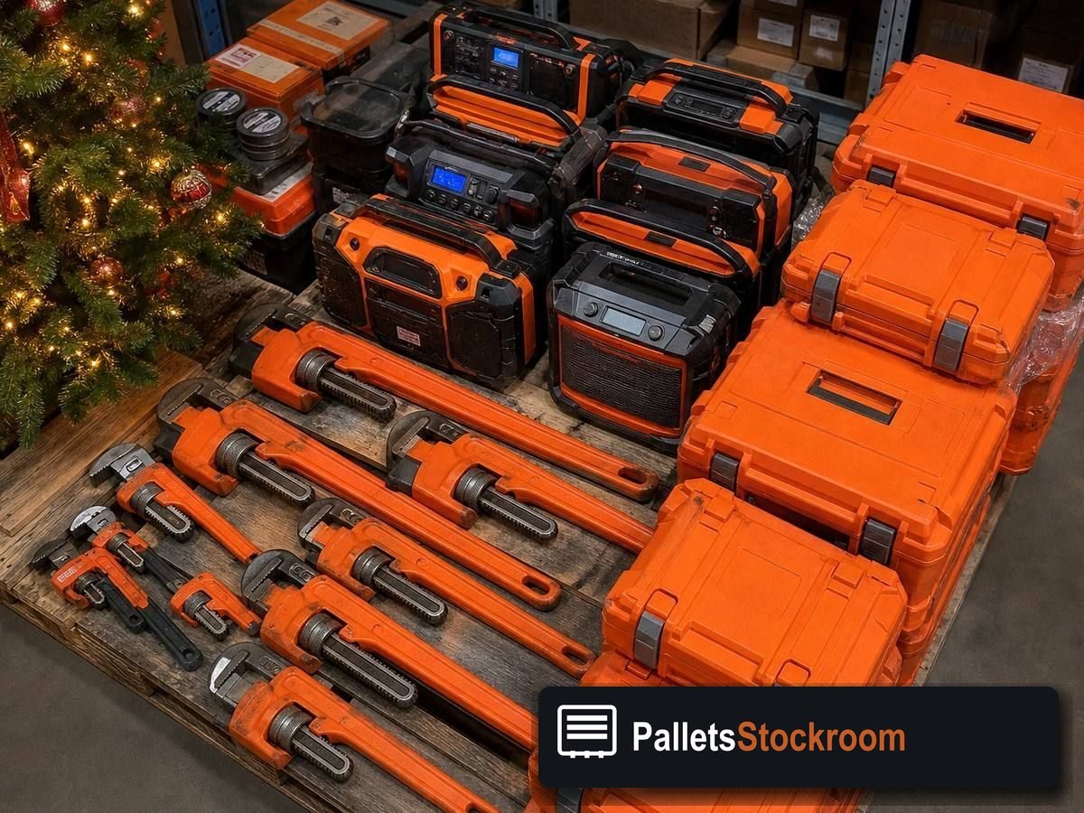 Ridgid Tool Pallets — Pallet inventory close-up