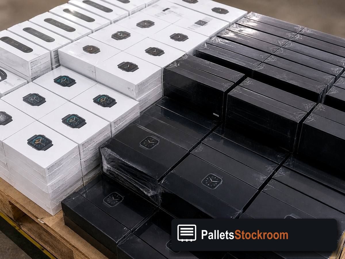 Samsung Electronics Pallets — Pallet inventory close-up
