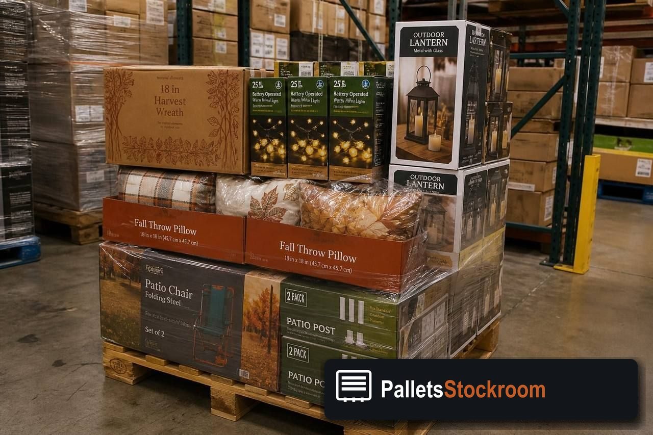 Seasonal Merchandise Pallets — Full pallet view