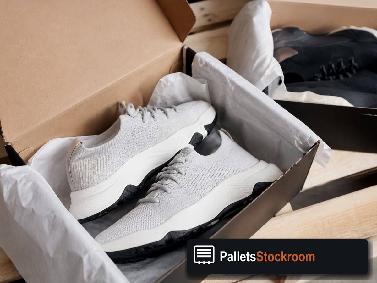 Shoe Pallets — Pallet inventory close-up