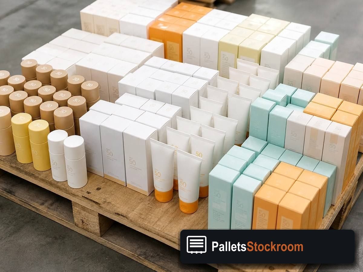 Skincare Pallets — Pallet inventory close-up