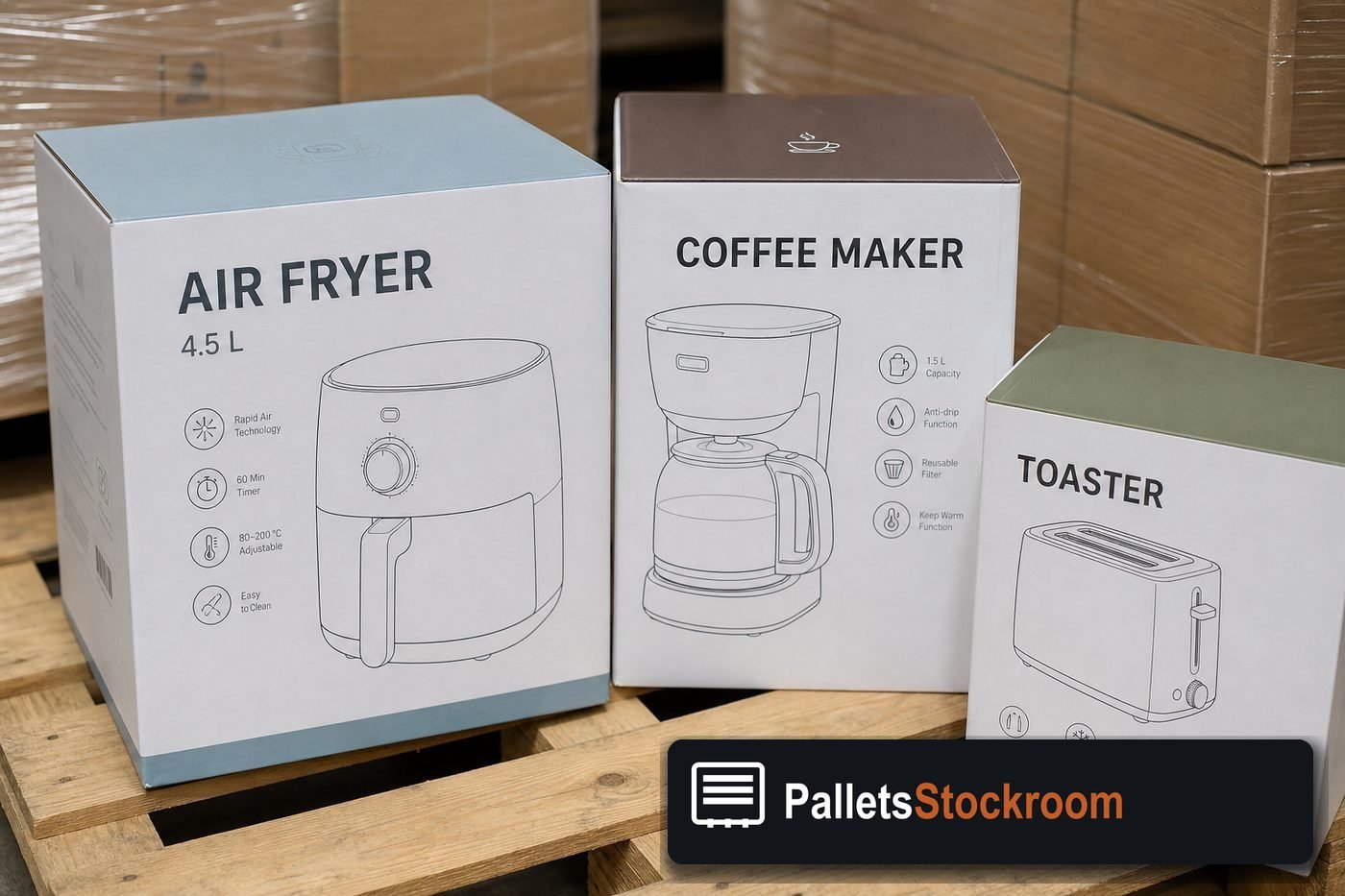 Small Appliance Pallets — Contents / packed goods detail