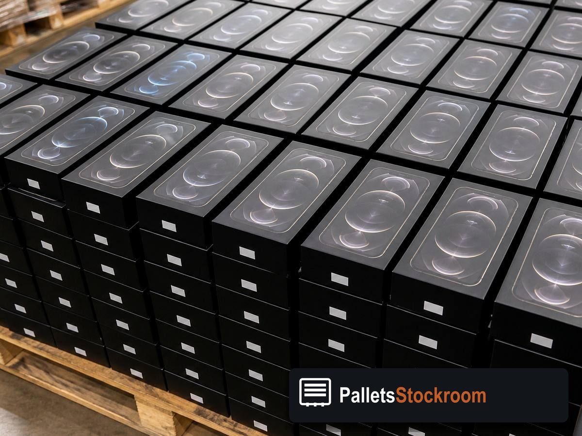 Smartphone Pallets — Pallet inventory close-up
